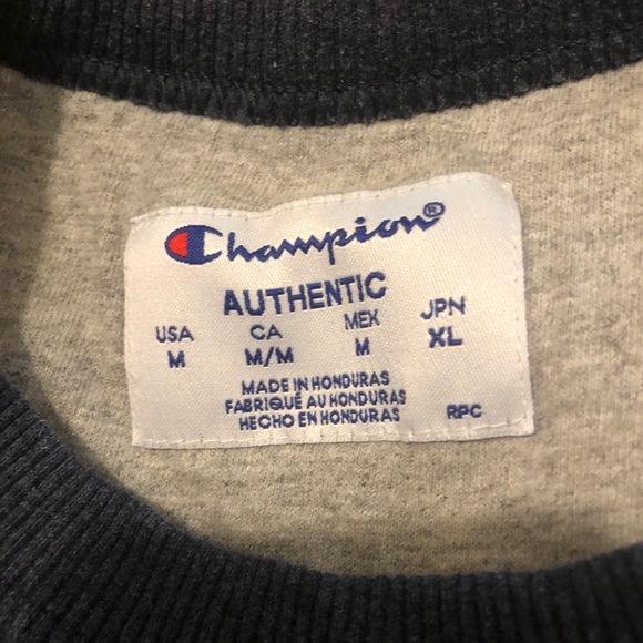 Champion crew neck navy blue size medium - Picture 3 of 3